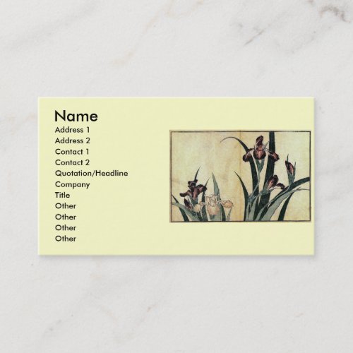 Katsushika Hokusai's Irises Business Cards