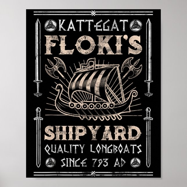 Kattegat Flokis Shipyard Nordic Mythology Viking  Poster (Front)