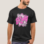 Katy Checkered Flower Groovy I Love Katy 80 s Vint T-Shirt