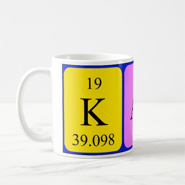 Katy periodic table name mug (Left)