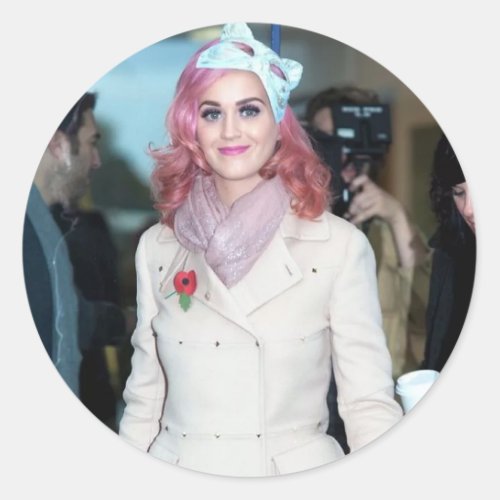 Katy Perry Sticker _ Pink Hair