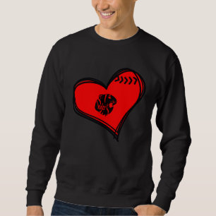Katy Tigers Baseball Heart Sweatshirt