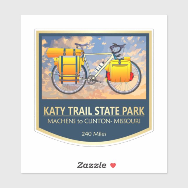 Katy Trail (bike2)2 Sticker (Sheet)