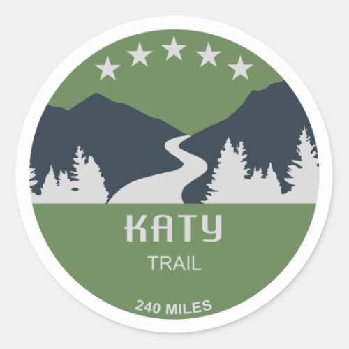 Katy Trail Classic Round Sticker