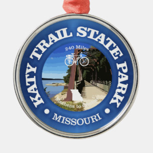 Katy Trail (cycling c) Metal Ornament