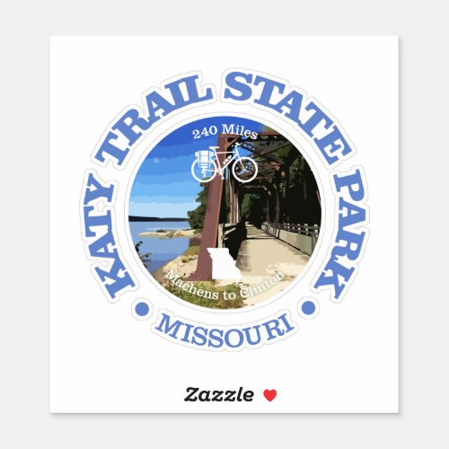 Katy Trail cycling c Sticker
