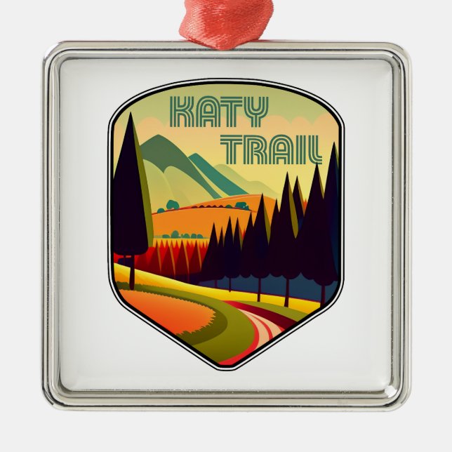 Katy Trail Missouri Colors Metal Ornament (Front)