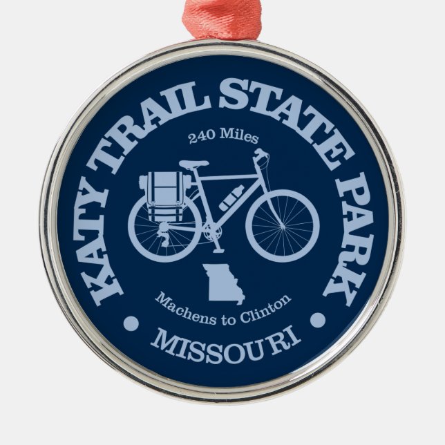 Katy Trail State Park (cycling) Metal Ornament (Front)