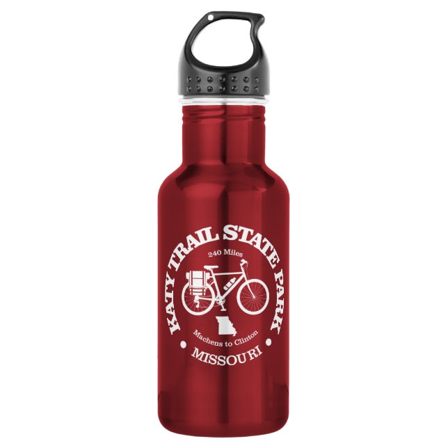 Katy Trail State Park (cycling)  Stainless Steel Water Bottle (Front)