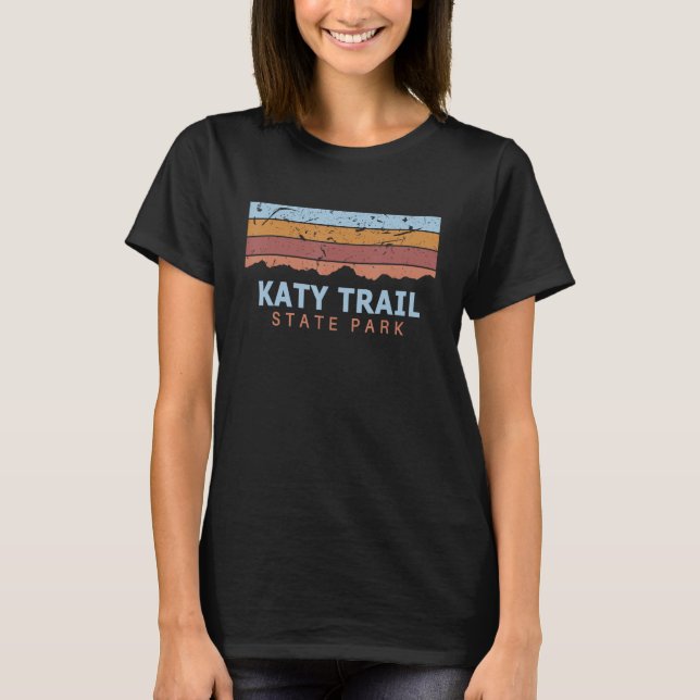 Katy Trail State Park Missouri Retro Cool T-Shirt (Front)