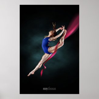 Katya’s Ballerina Jump Pin Up Poster