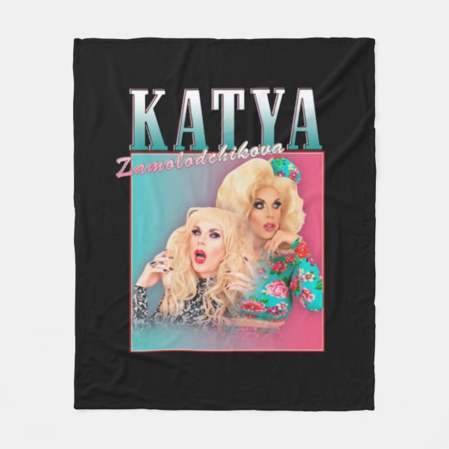 Katya Zamolodchikova Fleece Blanket (Front)