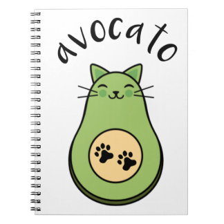Katze als Avocado avocato Notebook