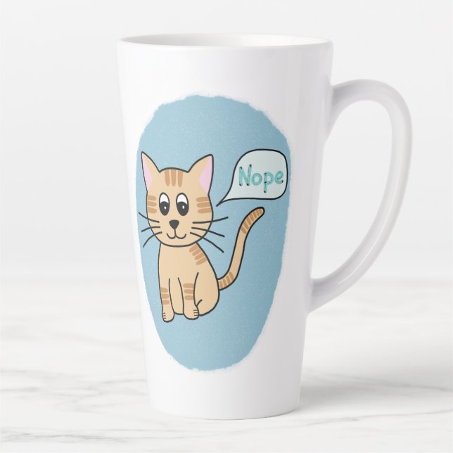Katze sagt NOPE Latte Mug (Right)