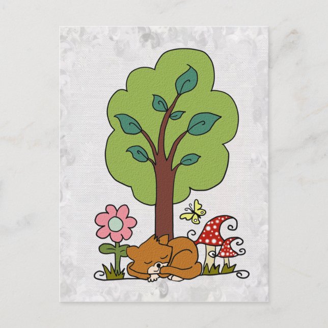 Katze unterm Baum Postcard (Front)