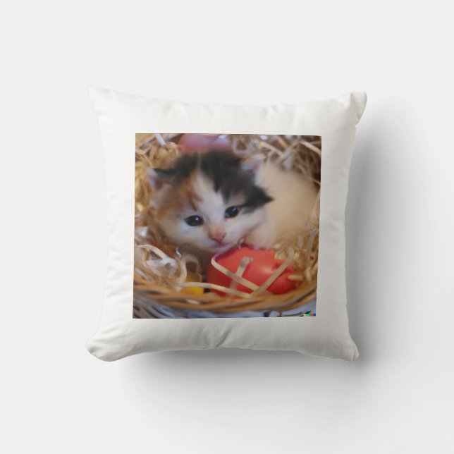 Katzenbaby Throw Pillow (Front)
