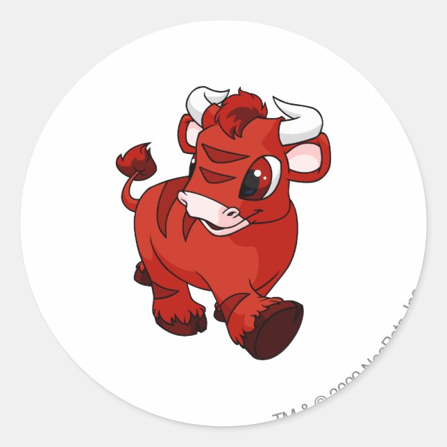 Kau Red Classic Round Sticker (Front)