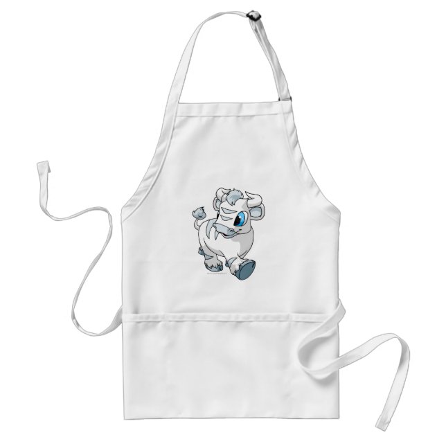Kau White Adult Apron (Front)