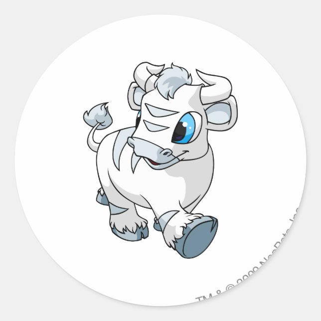 Kau White Classic Round Sticker (Front)