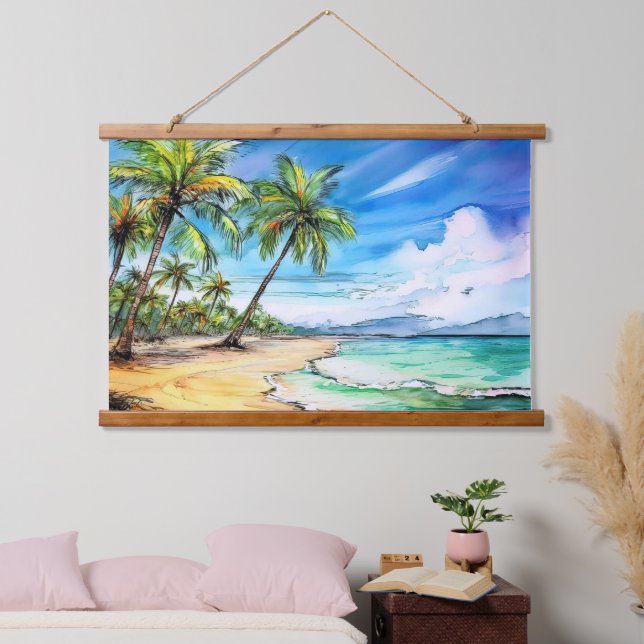 Kauai Beach Day Hanging Tapestry (Bedroom)