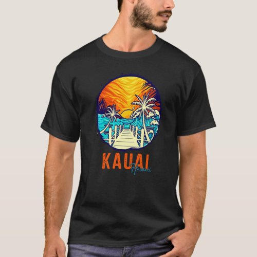 Kauai Beach Sunset Matching Vacation Friends Famil T_Shirt