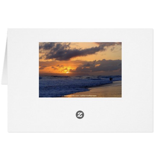 Kauai Beach Sunset, Niihau on the Horizon (Back Horizontal)