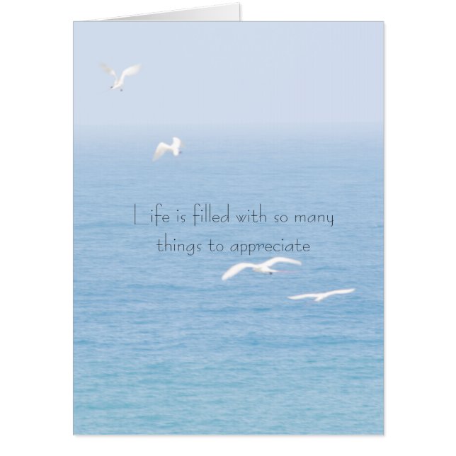 Kauai Birds Flying over the Ocean Card (Front)