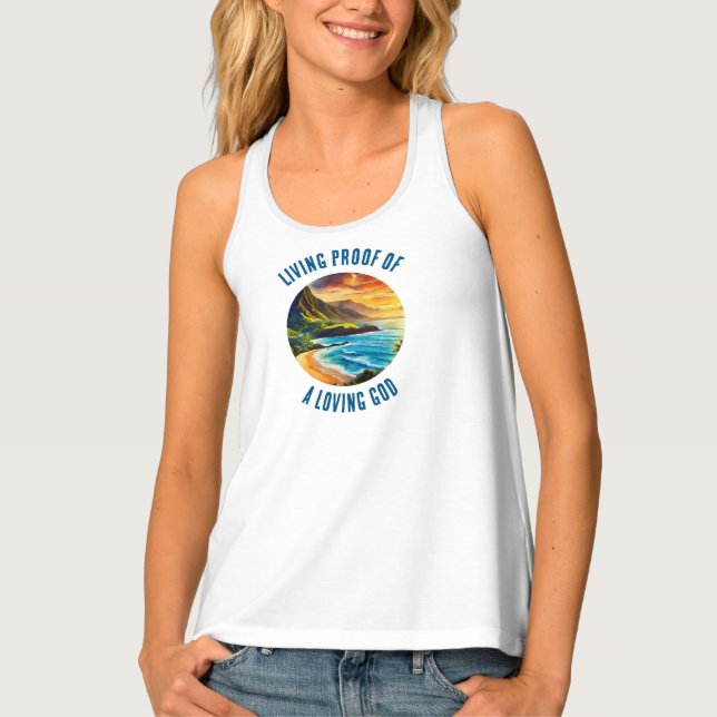 Kauai Blessings: Embrace Divine Love Tank Top (Front)