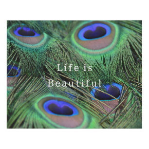 Kauai Blue Peacock Feathers (photo taken by me) Faux Canvas Print