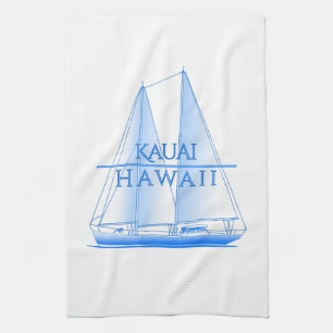 Kauai Coastal Nautical Sailing Sailor Kitchen Towel