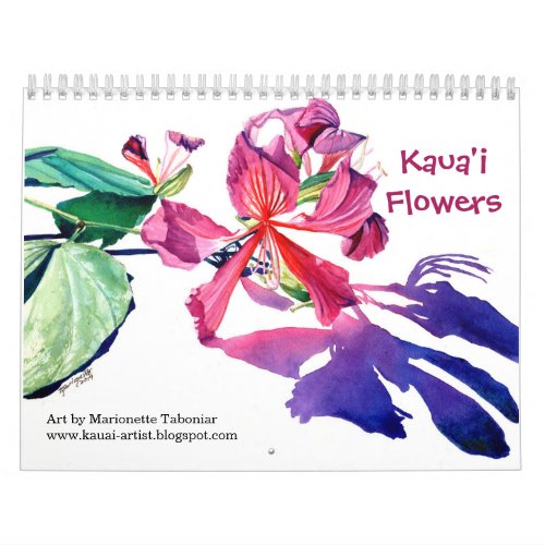 Kauai Flowers Calendar