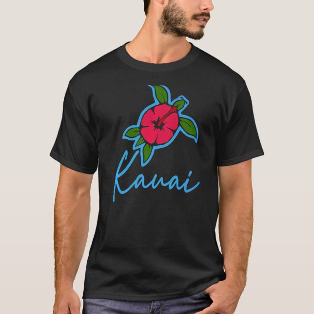 Kauai Hawaii 2022 Island Hawaiian Sea Turtle Tropi T-Shirt (Front)