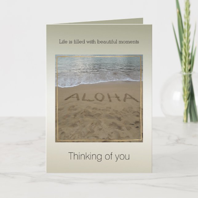 Kauai Hawaii Aloha Beach Beautiful Moments       Card (Front)