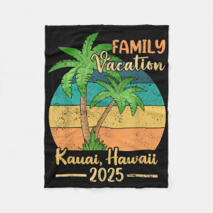 Kauai Hawaii Beach Family Vacation 2025 Summer  Fleece Blanket