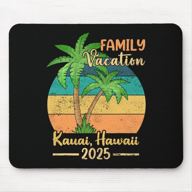 Kauai Hawaii Beach Family Vacation 2025 Summer  Mouse Pad (Front)