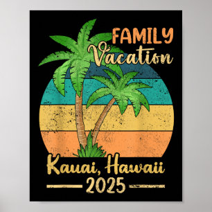 Kauai Hawaii Beach Family Vacation 2025 Summer Poster