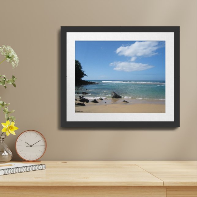 Kauai Hawaii Beach Framed Art (Table Top)