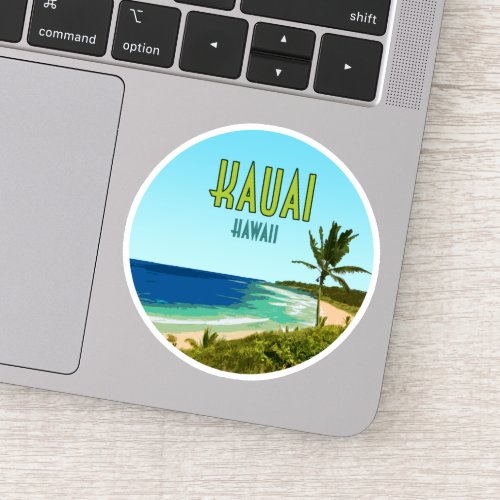 Kauai Hawaii Coast Beach Vintage Sticker