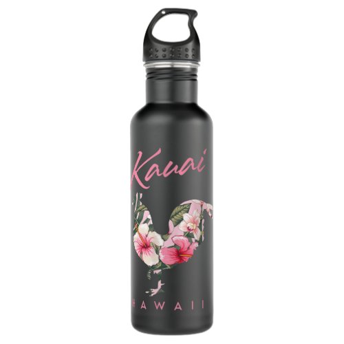 Kauai Hawaii Flower Hibiscus Chicken Lover Souveni Stainless Steel Water Bottle