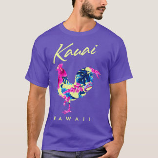 Kauai Hawaii Flower Hibiscus Chicken Lover Souveni T-Shirt