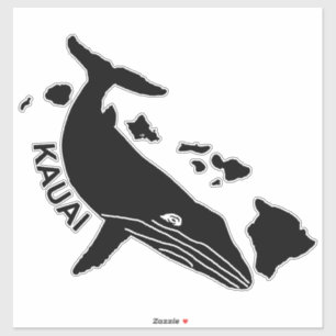 Kauai - Hawaii Islands Humpback Sticker