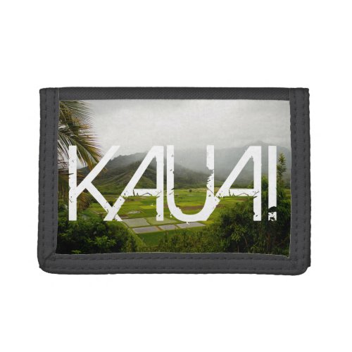 Kauai Hawaii Landscape Fields Scene Trifold Wallet