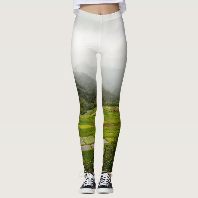 Kauai, Hawaii Landscape Scene Leggings (Front)