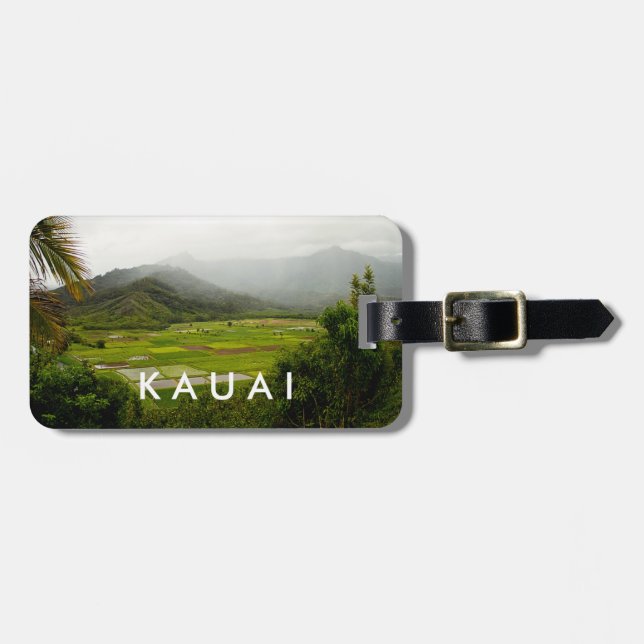 Kauai, Hawaii Landscape Scene Luggage Tag (Front Horizontal)