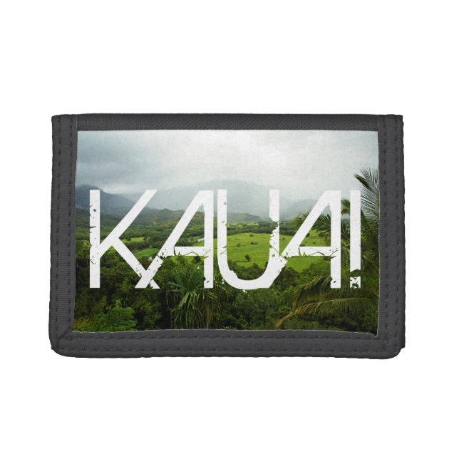 Kauai, Hawaii Landscape Scene Tri-fold Wallet (Front)