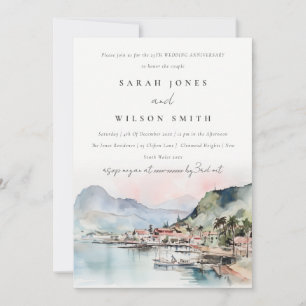Kauai Hawaii Landscape Wedding Anniversary  Invitation