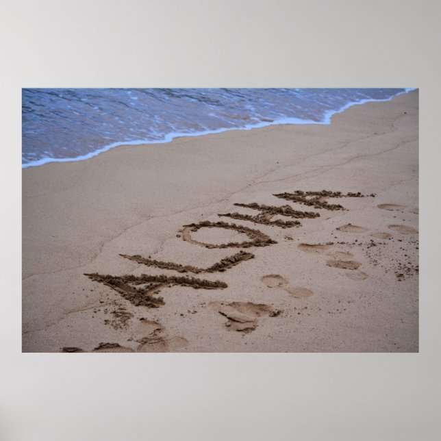 Kauai Hawaii Ocean Beach Aloha Poster (Front)