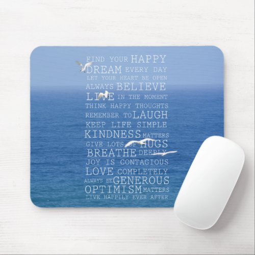 Kauai Hawaii Ocean Birds Inspirational Quotes     Mouse Pad