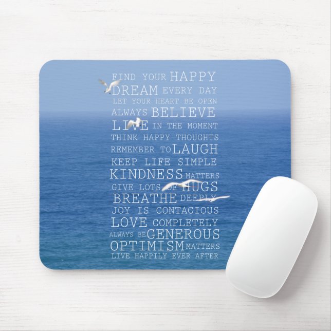 Kauai Hawaii Ocean Birds Inspirational Quotes     Mouse Pad (With Mouse)