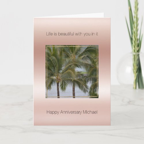 Kauai Hawaii Palm Trees Beautiful Life Card